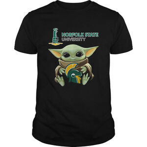 Baby Yoda Hug Norfolk State Shirt